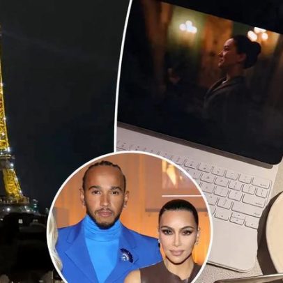 Kim Kardashian e Lewis Hamilton aparecem juntos em Paris