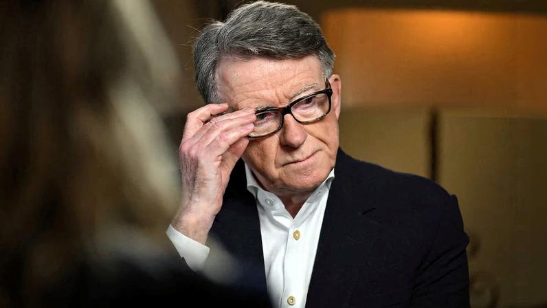 Peter Mandelson, former British ambassador to the U.S., attends an interview pre-recorded for the BBC's 'Sunday with Laura Kuenssberg' TV programme, in London, Britain, January 10, 2026. Jeff Overs/BBC/Handout via REUTERS