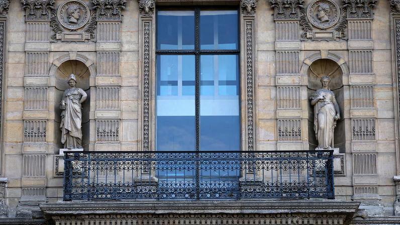 A view shows the Porte des Lions, the new public entrance to the renovated Denon wing (Aile Denon) at the Louvre Museum in Paris, France, December 2, 2025. REUTERS/Gonzalo Fuentes