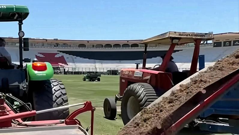 São Januário passou por um processo de troca de gramado no final de 2025 (Foto: Reprodução/Greenleaf)