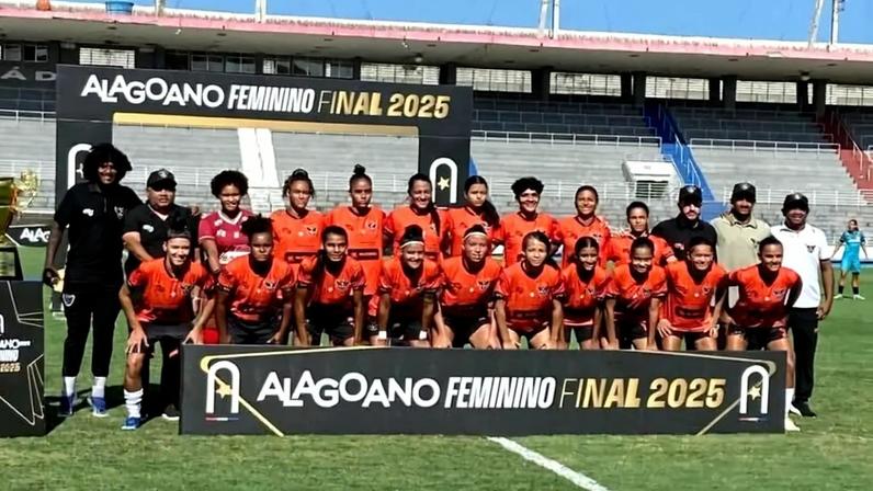 UDA conquistou o 12º título alagoano de futebol feminino em 2025. (Foto: ASCOM UDA)