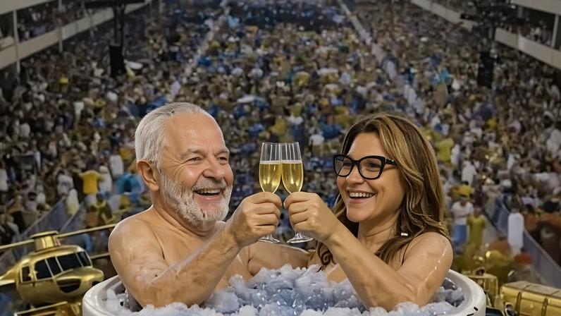 Trecho do vídeo de IA publicado por Flávio Bolsonaro contra Lula. PT e outras siglas da esquerda acionaram o TSE contra a publicação.