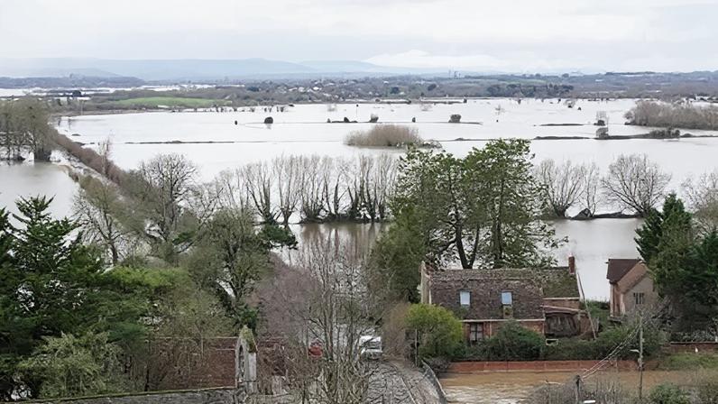 Burrowbridge in Somerset has been heavily affected by the recent flooding