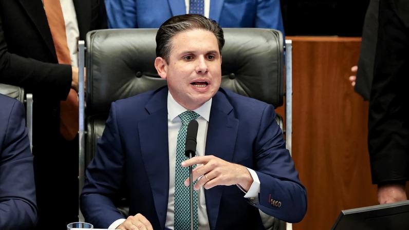 O presidente da Câmara, Hugo Motta — Foto: Sergio Lima/AFP