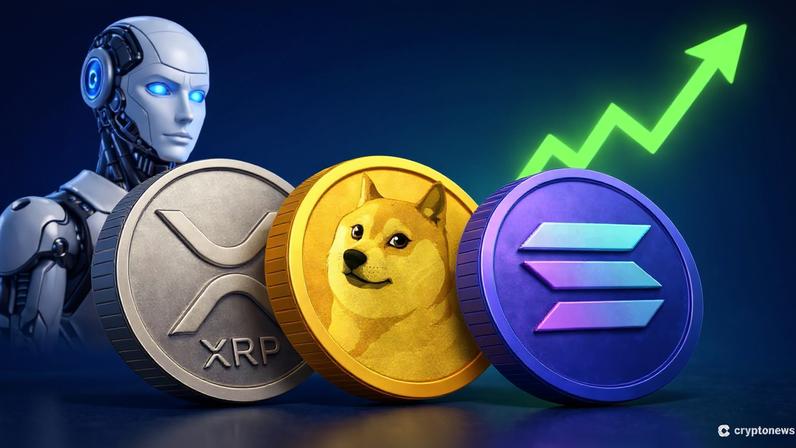 IA Claude prevê preço de XRP, Solana e Dogecoin até o fim de 2026