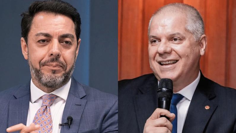 Anderson Pomini, presidente do Porto de Santos, e Alessandro Stefanutto, ex-presidente do INSS