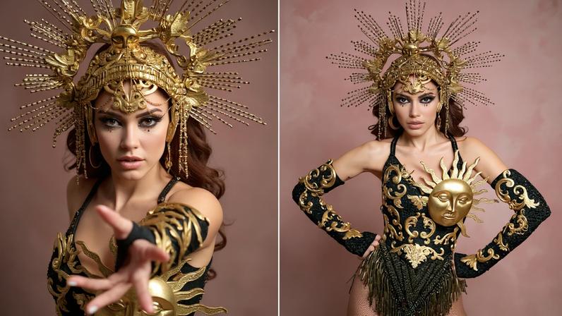 Anitta usa look dourado inspirado no Sol em show de Carnaval no Rio
