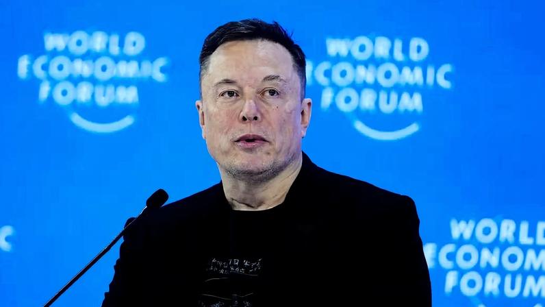 Elon Musk no Fórum Econômico Mundial, em Davos (Suíça), em janeiro de 2026 — Foto: AP Photo/Markus Schreiber