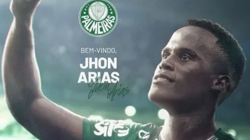 Palmeiras anuncia Jhon Arias