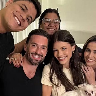 Vitória Strada e irmãos Hypolito reúnem-se com Guilherme e Dona Delma