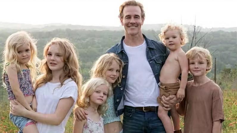 James Van Der Beek com os filhos — Foto: Reprodução/Instagram