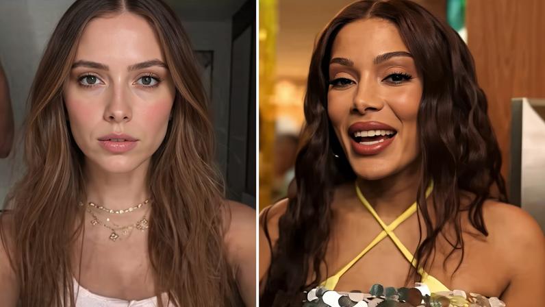 Anitta depois das plásticas e atualmente em uma campanha publicitária