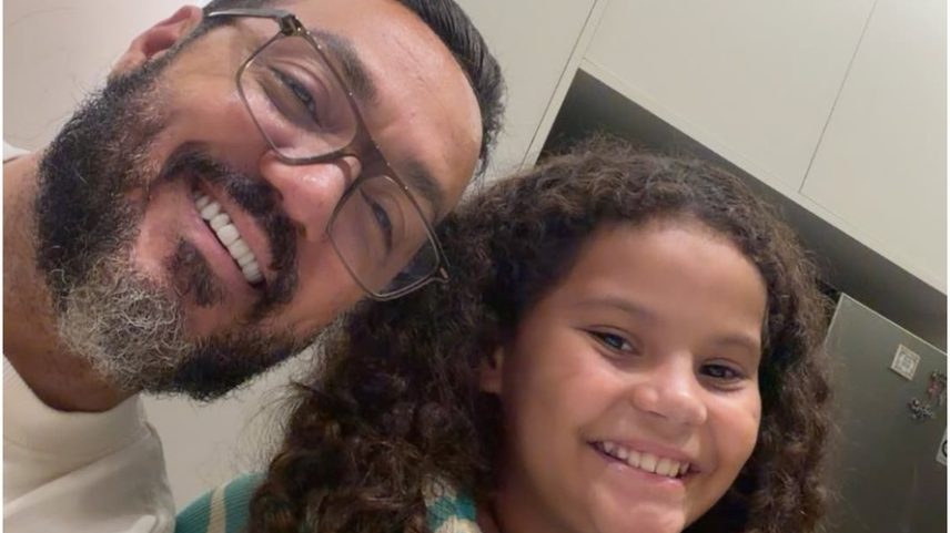 Belo com a neta, Alice