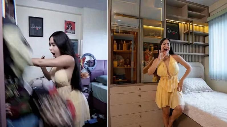 Isabelle Nogueira mostrou transformação do quarto — Foto: Reprodução/Instagram