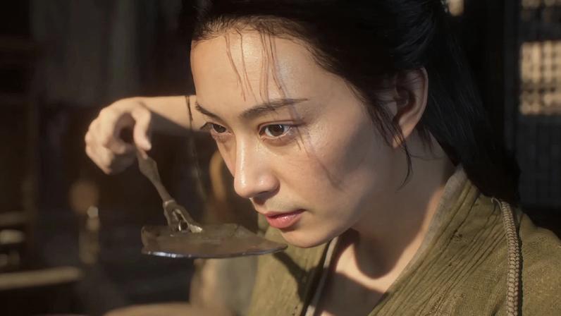 The chef tastes her food.