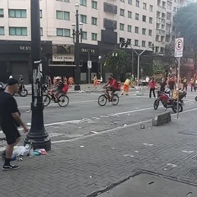 Blocos são dispersados no centro de SP e no Ibirapuera