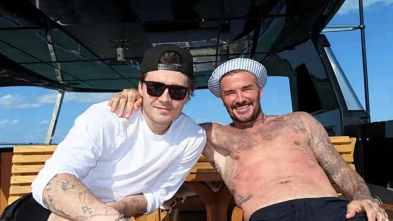 Brooklyn e David Beckham — Foto: Reprodução/Instagram