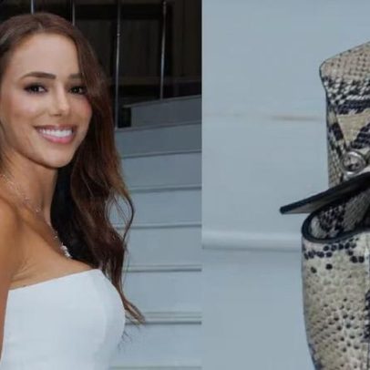 Bruna Biancardi fala sobre maternidade em evento com bolsa gravada