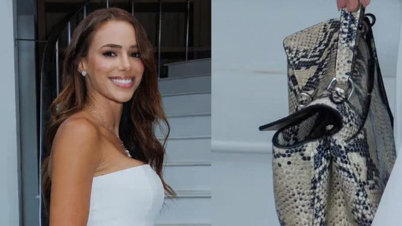 Bruna Biancardi fala sobre maternidade em evento com bolsa gravada