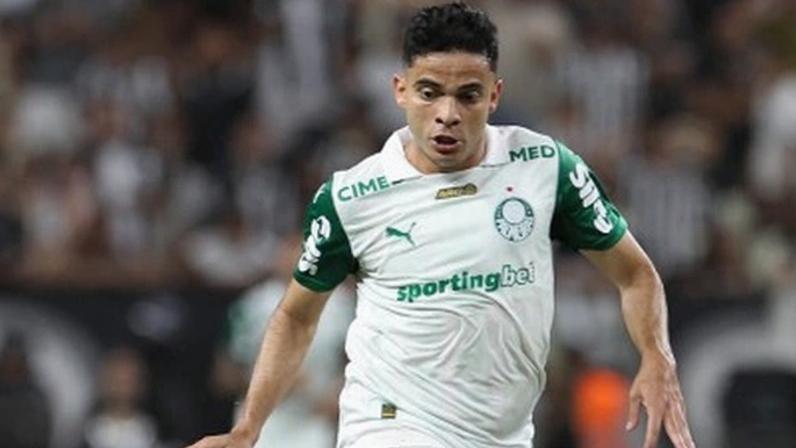 Bruno Rodrigues, do Palmeiras, em campo pelo Campeonato Brasileiro