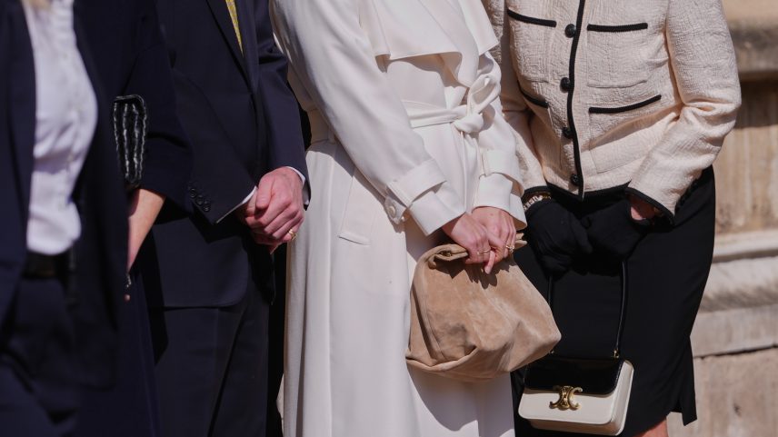 Sarah Ferguson (far right) made a crude comment about her youngest daughter, Princess Eugenie (second from right), in an email to Jeffrey Epstein.