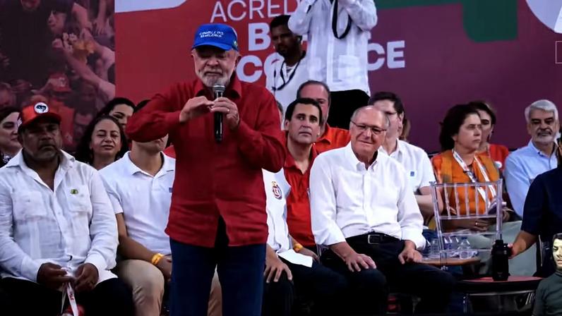 Lula participa de evento do PT na Bahia — Foto: Reprodução/PT
