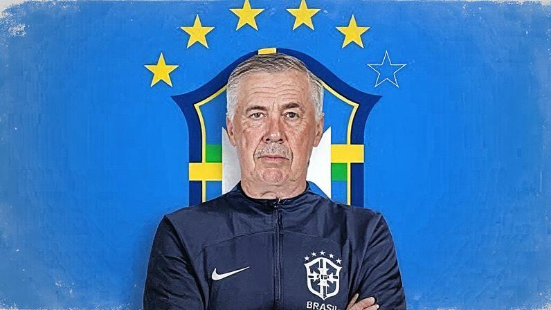Carlo Ancelotti, técnico da Seleção Brasileira.