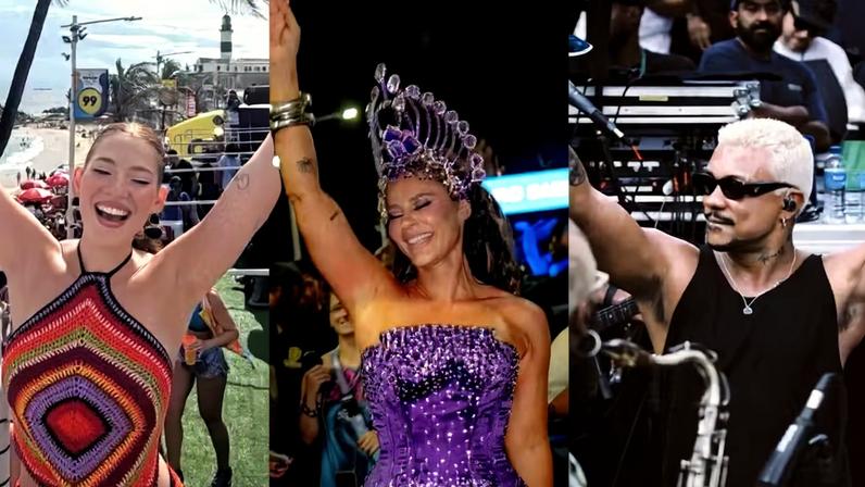 Ana Clara, Paolla Oliveira e Xamã curtiram o Carnaval solteiros — Foto: Reprodução/Instagram