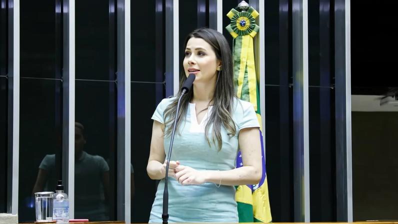 Carol de Toni (PL) no plenário da Câmara, em Brasília — Foto: Câmara dos Deputados/Divulgação