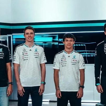 Mercedes apresenta carro para a temporada 2026 da F1 e celebra treinos