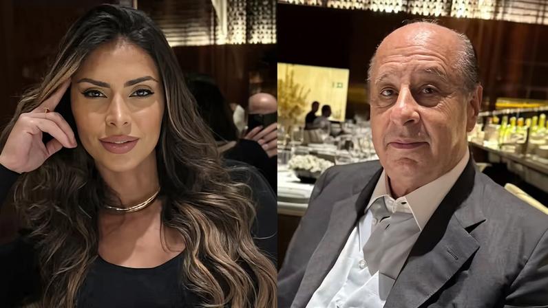 Clara Brasil posta com o noivo, ex-presidente da CBF 52 anos mais velho