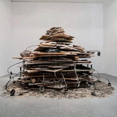 Aquisições: escultura 17 pés de Kiefer, crânio de dinossauro e pintura XVII