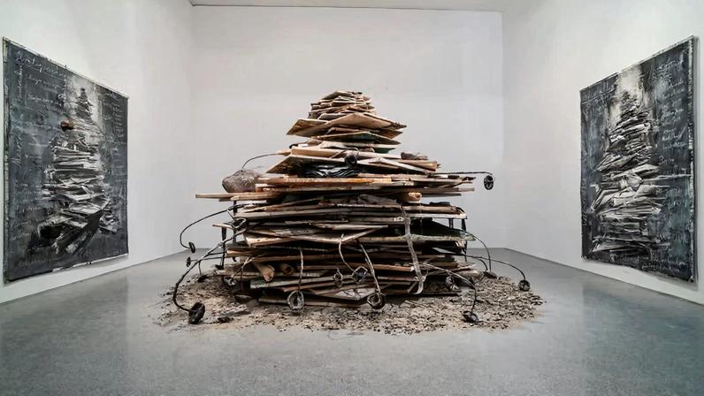 Aquisições: escultura 17 pés de Kiefer, crânio de dinossauro e pintura XVII