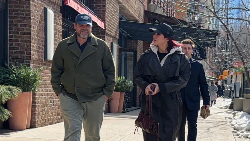 David Harbour enjoyed a New York City stroll with a mystery woman on Valentine’s Day.
