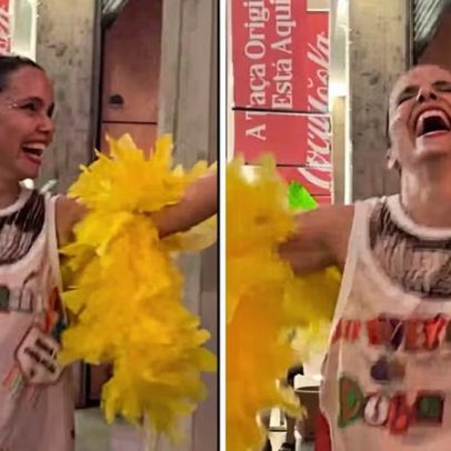 Débora Falabella ganha bloquinho de Carnaval e abadá personalizado no aniversário