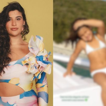 Giulia Costa resgata foto de infância e elogia mocinha elegante