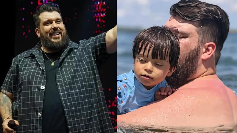 Panda com seu filho Anthony, de 2 anos — Foto: Reprodução/@cassio_dantaas e Reprodução/Instagram
