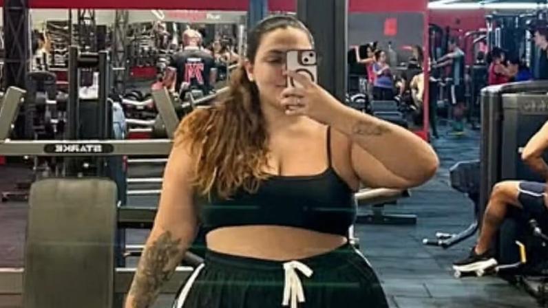 Vica Brenner na academia — Foto: Reprodução/Instagram