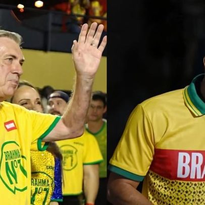 Ancelotti, Ronaldinho e jogadores levam clima de Copa para o Carnaval do Rio