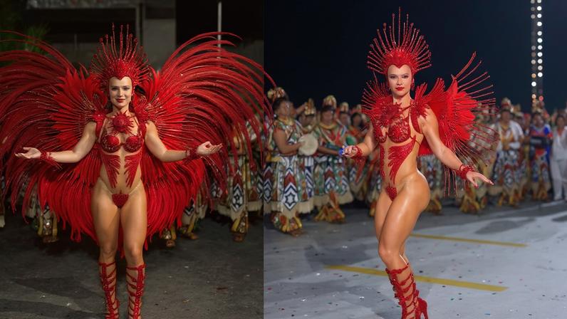 Virginia Fonseca com e sem costeiro — Foto: Brazil News