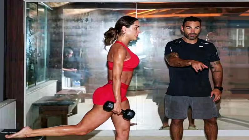 Chico Salgado detalha treino de Tati Barbieri — Foto: Arquivo Pessoal e Instagram