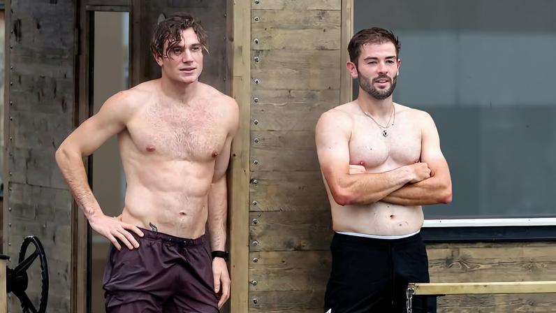 Draper e Fearnley mergulham em água gelada no Mar do Norte, em Oslo