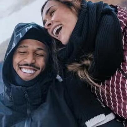 Éder Militão divulga álbum de viagem romântica com Tainá Militão