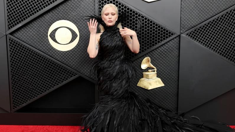 Lady Gaga channeled “Black Swan” on the Grammys 2026 red carpet on Sunday night.