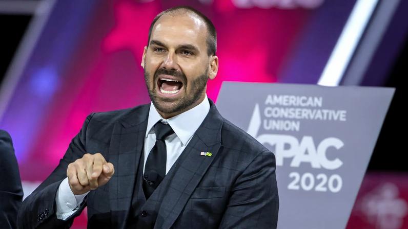 O ex-deputado federal Eduardo Bolsonaro (PL-SP). (Foto: Erik S. Lesser/EFE)