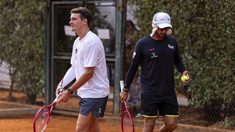 João Fonseca e Guilherme Teixeira (Foto: IEB+ Argentina Open)