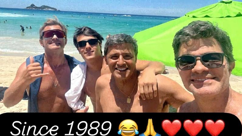 Da esquerda para a direita, Claudio Heinrich, Cadu Almeida, Robson Barros e Marcello Faustini — Foto: Reprodução/Instagram
