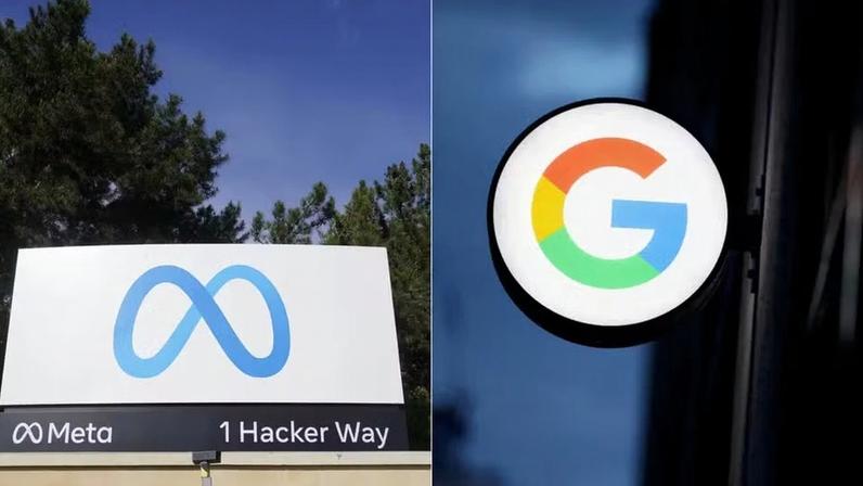 Meta e Google — Foto: AP/Reuters