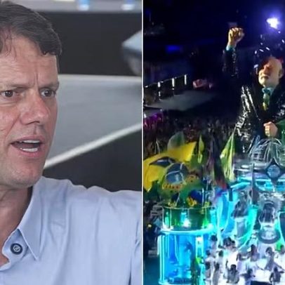 Governador Tarcísio comemora rebaixamento de escola de samba que homenageou Lula