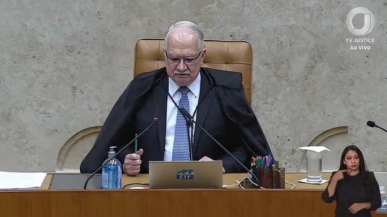 Fachin faz sessão de encerramento do ano no STF — Foto: Reprodução/TV Justiça